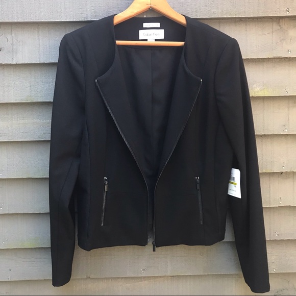 Calvin Klein Zippered Blazer - Picture 1 of 8
